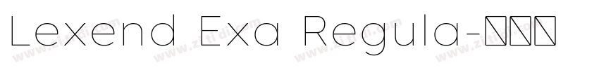 Lexend Exa Regula字体转换